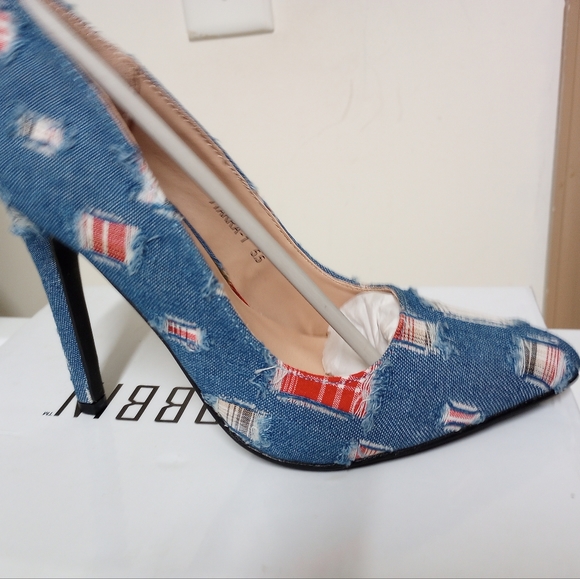 Multicolor jean heels - Picture 1 of 4
